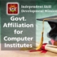 govt affiliation for computer institute, computer center govt registration, govt rules and regulation for computer center affiliation, how to get affiliate from mhrd govt, govt affiliation for computer center,