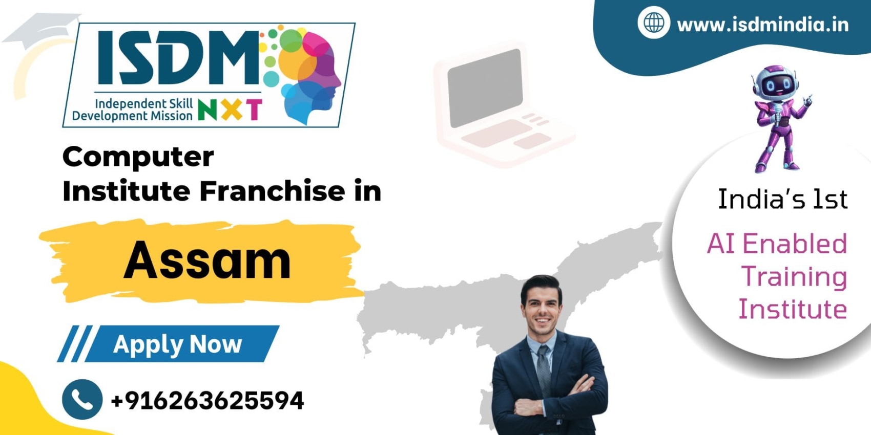 Computer institute franchise in Assam by ISDM NxT – Apply Now,DM NxT Assam computer institute franchise banner,AI-enabled computer institute franchise in Assam – ISDM NxT