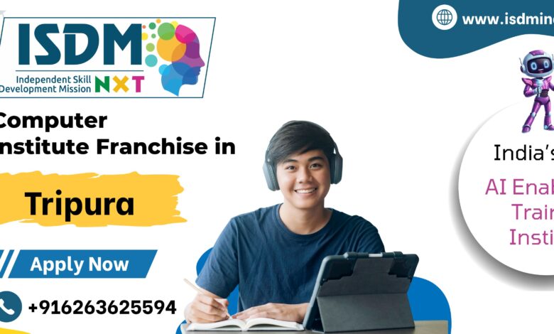 Computer institute franchise in Tripura by ISDM NxT , AI enabled computer training institute franchise in Tripura , Students learning computer courses in ISDM NxT institute Tripura