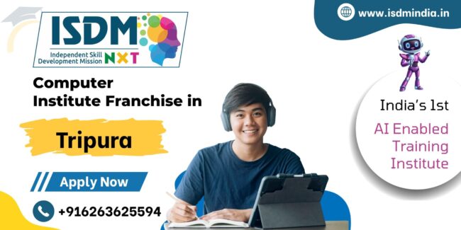 Computer institute franchise in Tripura by ISDM NxT , AI enabled computer training institute franchise in Tripura , Students learning computer courses in ISDM NxT institute Tripura