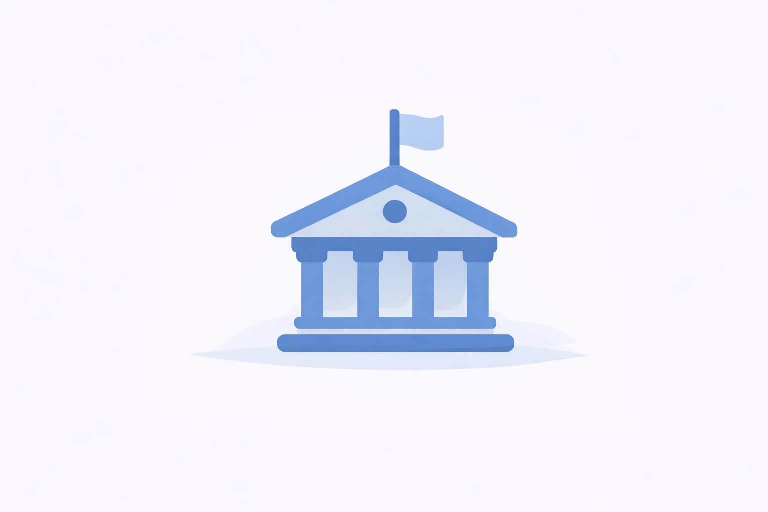 Professional training institute building illustration for education and franchise websites