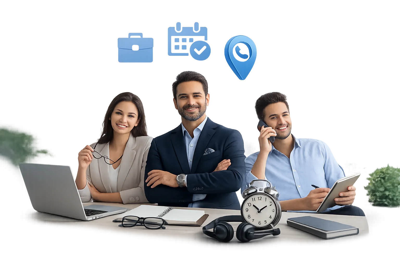 Business professionals ready to schedule a discovery call consultation for education franchise opportunity